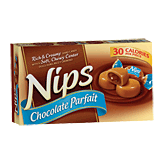 Nips Chocolate Parfait rich & creamy hard candy with soft chewy center Left Picture